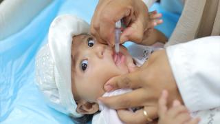 Deyr Belah kentindeki çocuklara, çocuk felci aşısı yapıldı