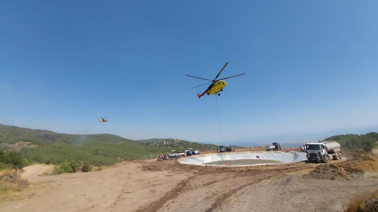 Denizli'de çıkan orman yangınına müdahale sürüyor