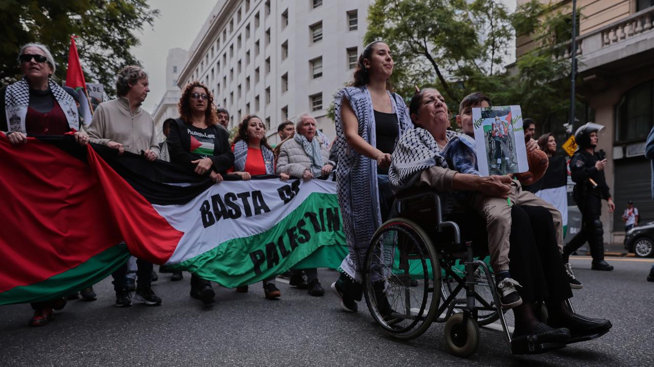 Arjantin'de Filistin'e destek gösterisi