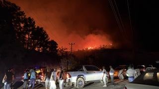 Alanya'da çıkan orman yangınına müdahale ediliyor