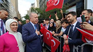 Cumhurbaşkanı Erdoğan, New York'ta coşkuyla karşılandı