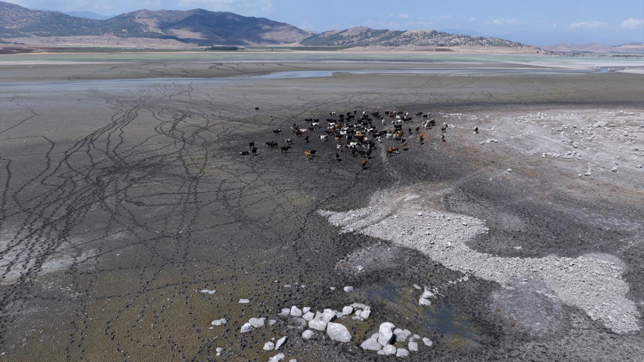 Suyun azaldığı Tahtaköprü Barajı'nda arkeolojik alanlar ortaya çıktı