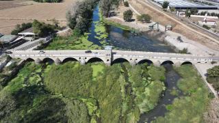 Tunca Nehri'nin yatağında temizlik çalışması başlatıldı