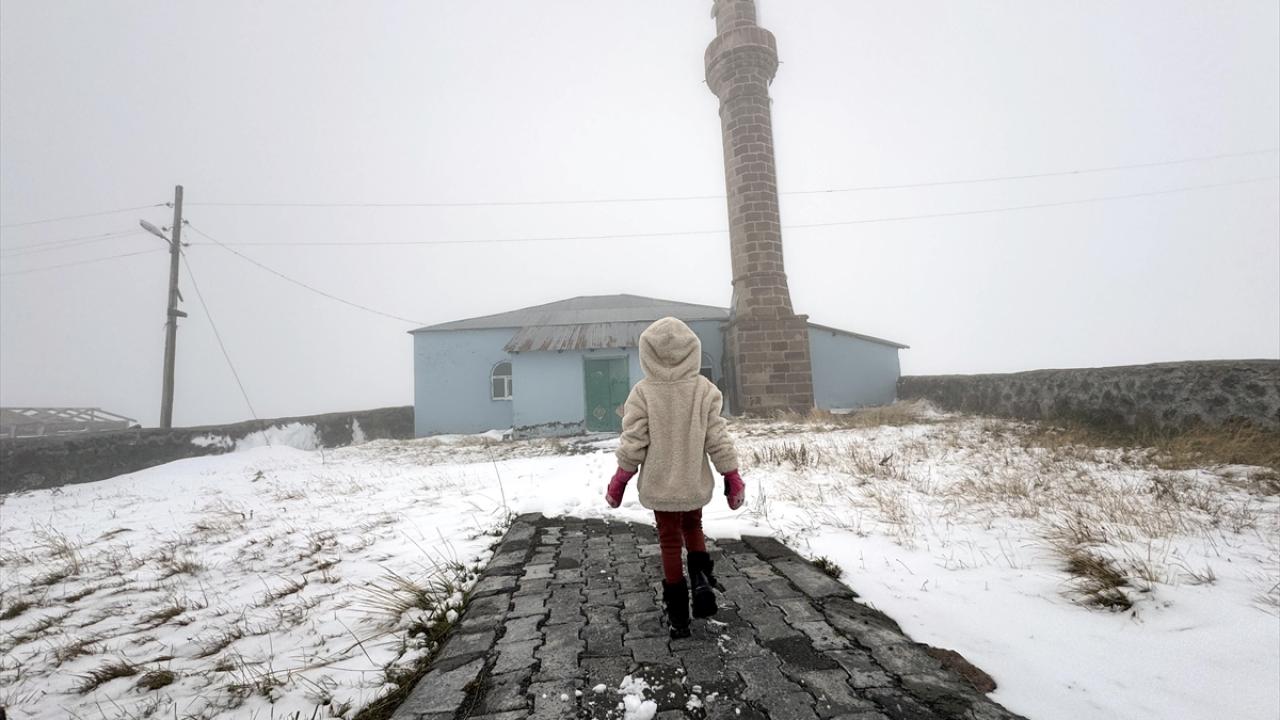 Ardahan'ın yüksek kesimlerinde kar ve sis etkili oldu