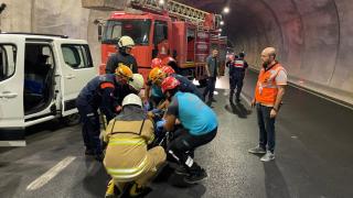 Çanakkale'deki Troya Tüneli'nde trafik kazası tatbikatı yapıldı