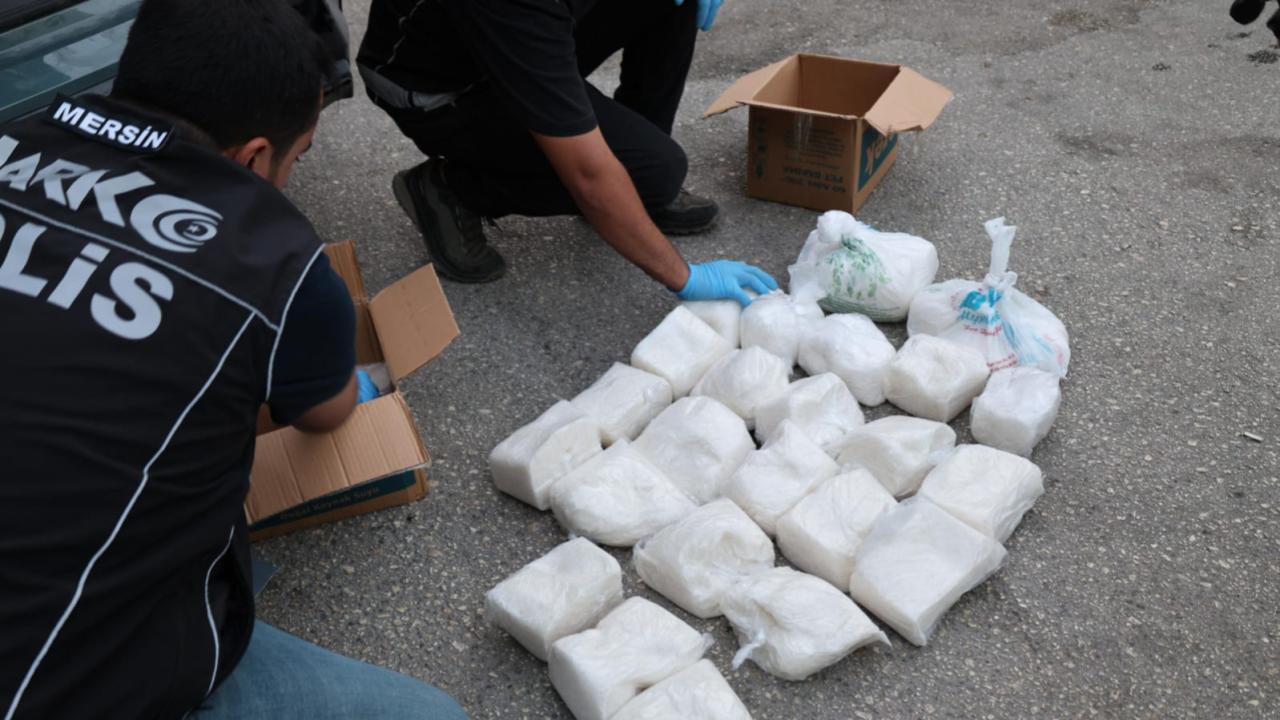 Mersin’de 31 kilo 550 gram sentetik uyuşturucu ele geçirildi