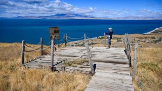Van Gölü manzaralı Ayanis Kalesi turistlerin uğrak noktası oldu