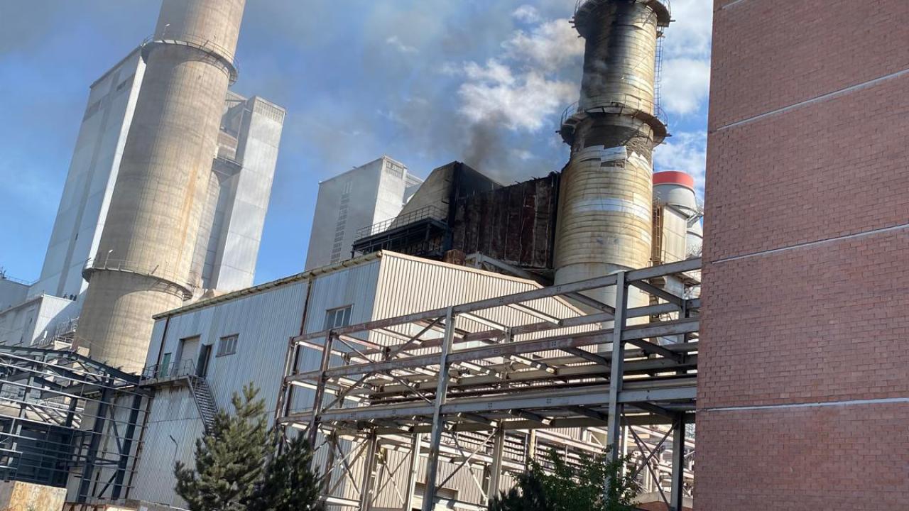 Sivas’ta termik santralde yangın