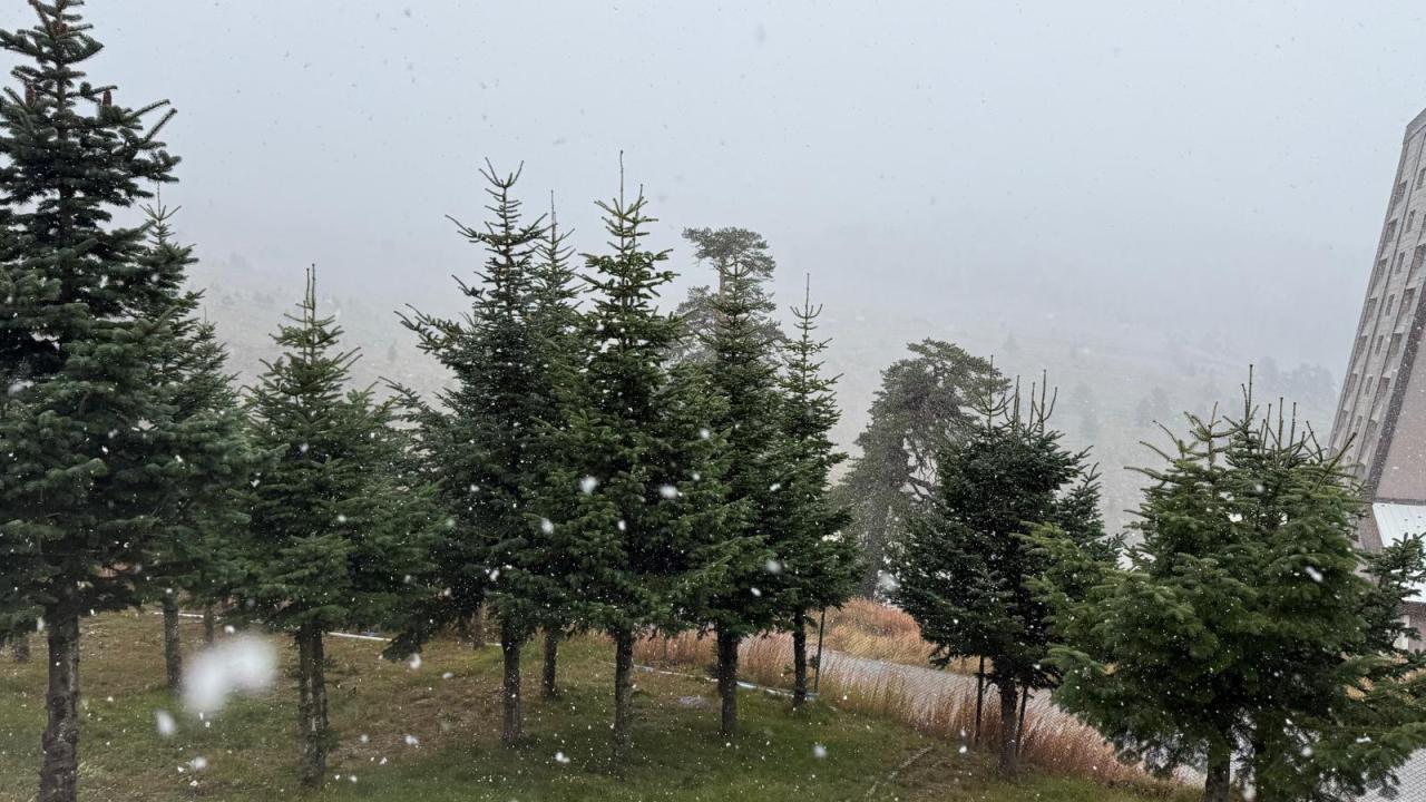 Bolu’nun yüksek kesimlerine kar yağdı