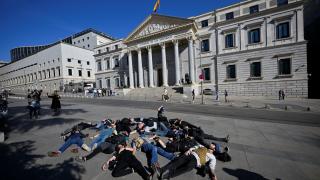İspanya'da bu kez foto muhabirleri İsrail'i protesto etti