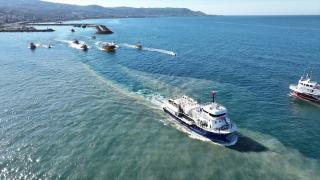 Trabzon'da denizciler Filistin ve Küresel Sumud Filosu'na destek için Karadeniz'e açıldı