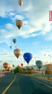 Kapadokya’da sıradan bir yolculuk manzarası