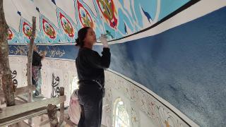 Samsunlu kadın nakkaşlar camileri motiflerle süslüyor