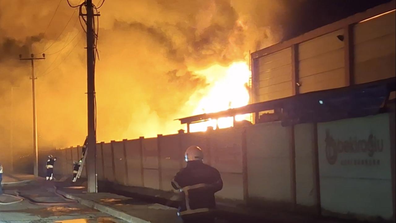 Samsun'da geri dönüşüm fabrikasında yangın