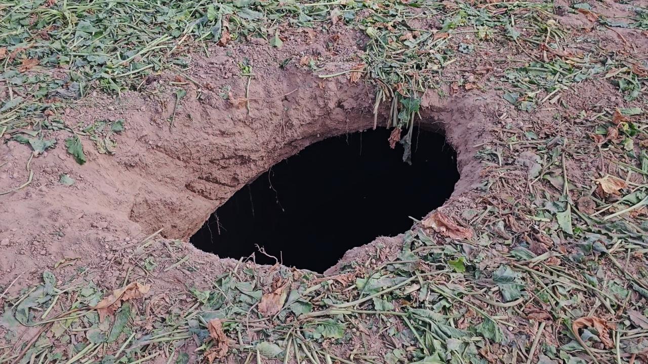 Aksaray'da pancar tarlasında yeni obruk oluştu