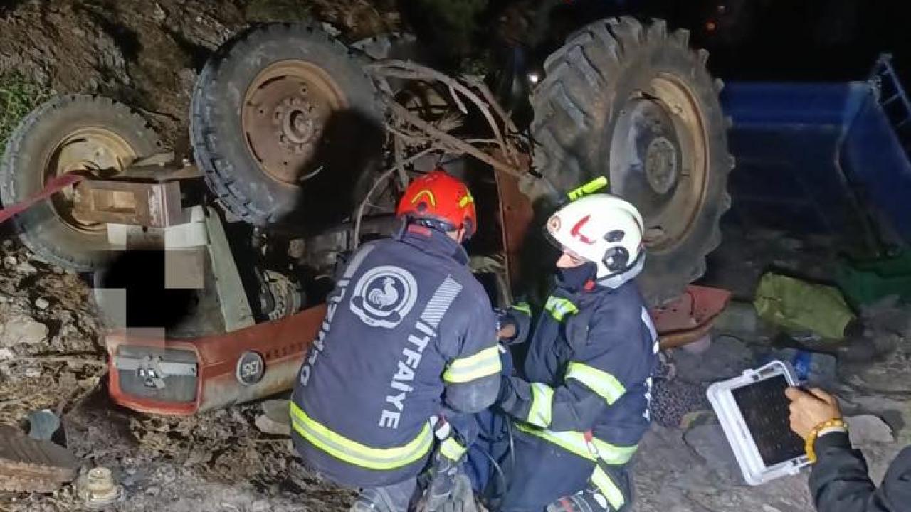 Denizli’de traktör devrildi, karı koca hayatını kaybetti
