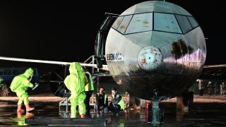 Esenboğa Havalimanı'nda uçak kazası tatbikatı düzenlendi