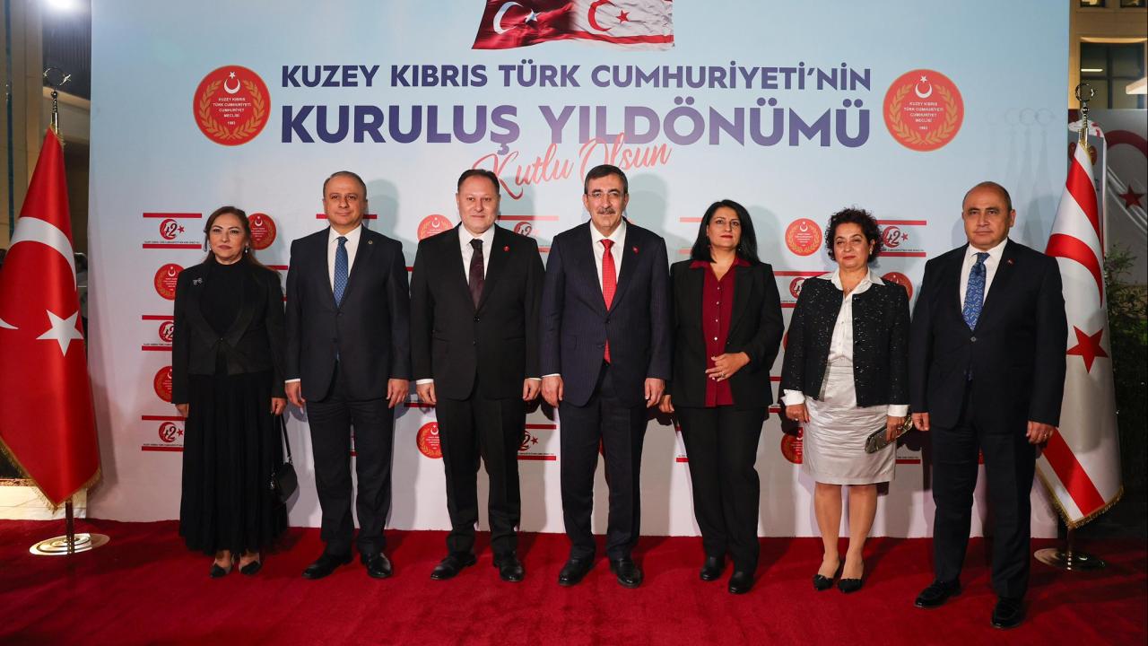 Cumhurbaşkanı Yardımcısı Yılmaz, KKTC’de düzenlenen resepsiyona katıldı