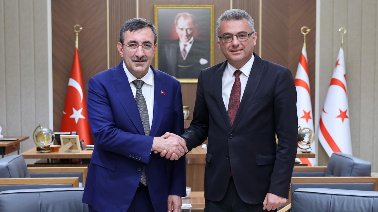 KKTC Cumhurbaşkanı Erhürman, Cumhurbaşkanı Yardımcısı Yılmaz’ı kabul etti