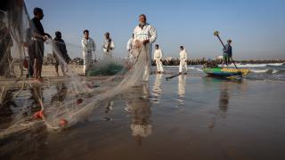 Gazze'de balıkçılar zor şartlar altında avlanmaya devam ediyor