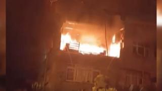 Kağıthane'deki patlama kamerada