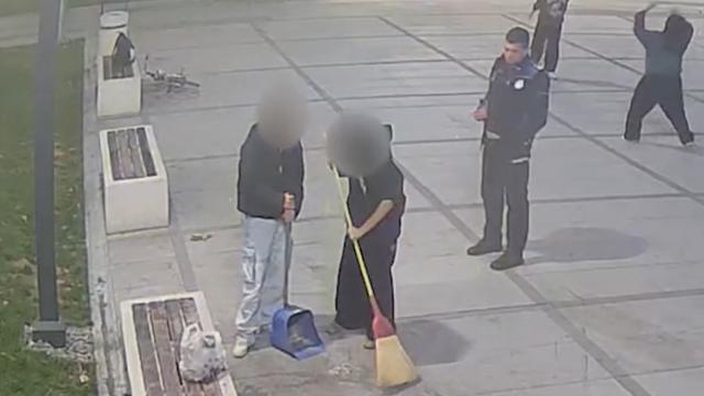 Zabıtadan gençlere çevre dersi