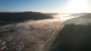 İstanbul Boğazköy'de masalsı sis manzarası