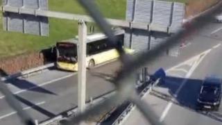 İETT otobüsü bu kez de yanlış yola girdi