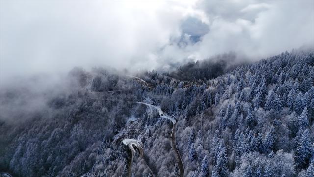 Rize ve Artvin'in yüksek kesimlerinde kar etkili oldu