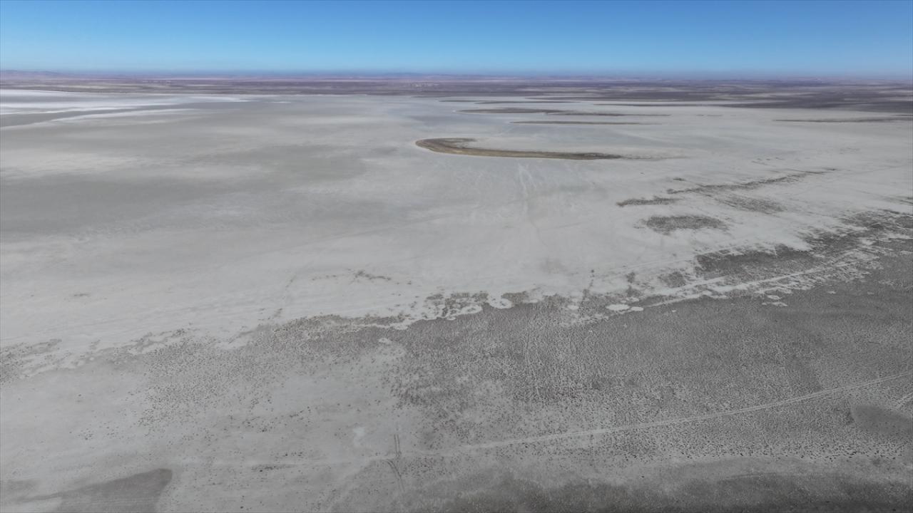 Tamamen kuruyan Seyfe Gölü Kuş Cenneti sessizliğe büründü