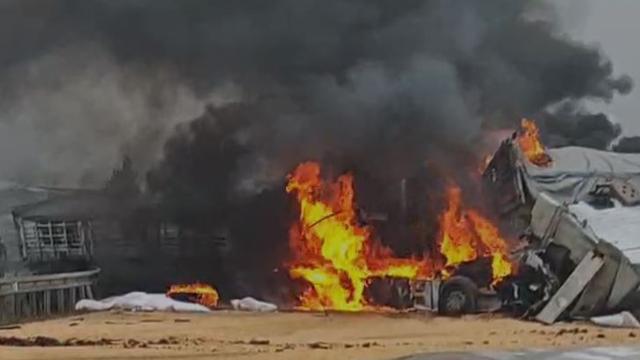 Gaziantep'te 3 tır çarpıştı