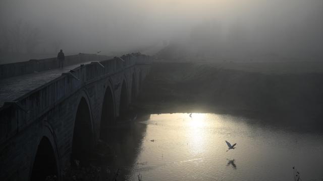 Edirne'de yoğun sis etkili oldu