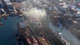 Tuzla'da tersanede gemi yangını