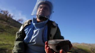 Süleymaniye'de sel sonrası toprağa gömülü mayınlar ortaya çıktı