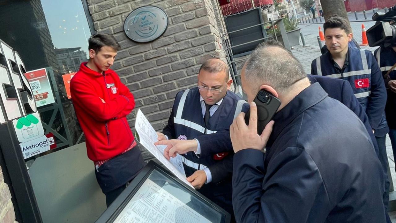 İstanbul'da restoran ve kafelere sıkı denetim: 57,5 milyon lira ceza kesildi