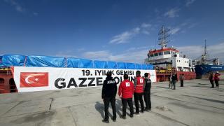Türkiye'nin 19. "İyilik Gemisi" El-Ariş Limanına ulaştı