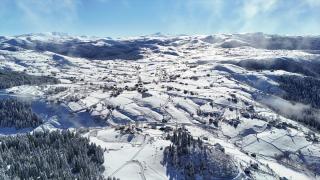 Ordu'nun Çambaşı Yaylası'nda kış manzarası