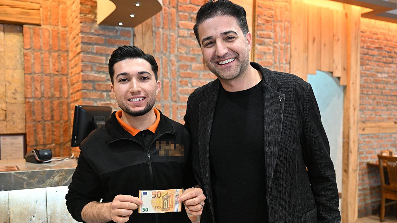 50 lira yerine yanlışlıkla 50 euro bahşiş verdi