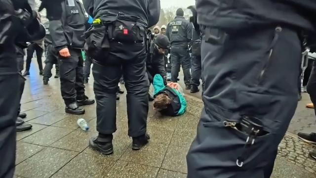 Alman polisinden Gazze eylemine müdahale