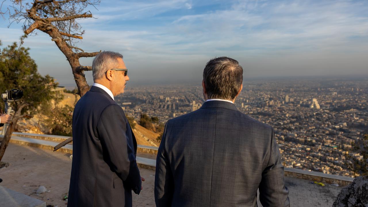 Bakan Fidan, Kasyun Dağı'ndan Şam'ı seyretti