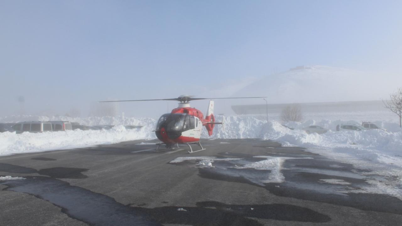 KOAH hastası ambulans helikopterle hastaneye ulaştırıldı