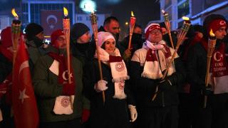 Kars'ta Sarıkamış şehitleri anısına meşaleli yürüyüş yapıldı