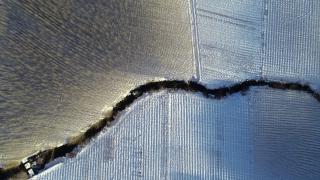 Karla kaplanan Savur Çayı havzası dronla görüntülendi