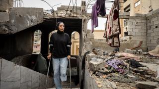 Bir bacağını kaybeden Filistinli sporcu, atletizme dönmeyi umut ediyor