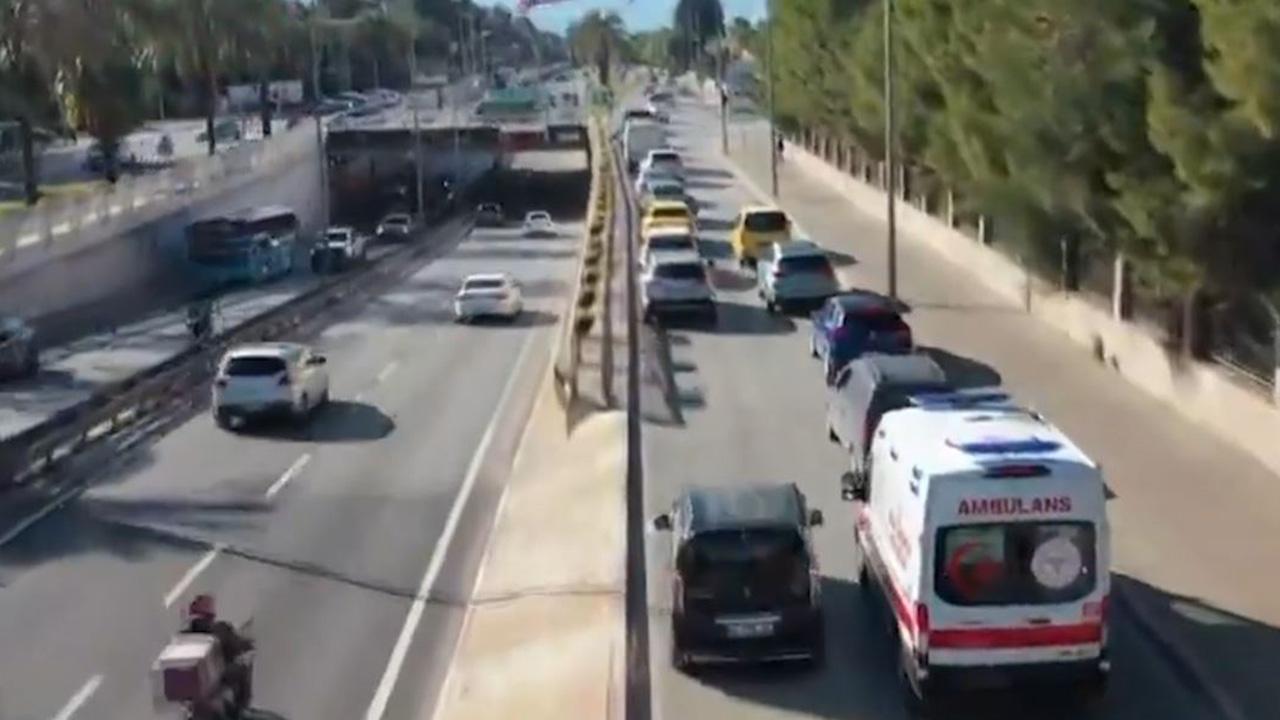 112 ekipleri sıkışık trafiğe rağmen 7/24 görevde