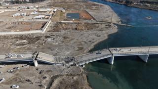 Terör örgütü YPG'nin patlattığı Reşid Köprüsü görüntülendi