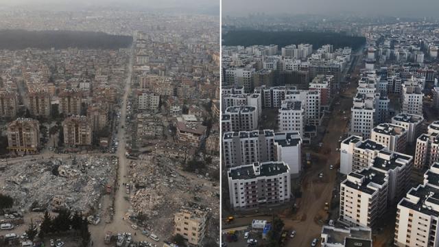 Depremlerin yıktığı Hatay'ın 3 yıl önceki hali ve yeniden inşası aynı karelerde