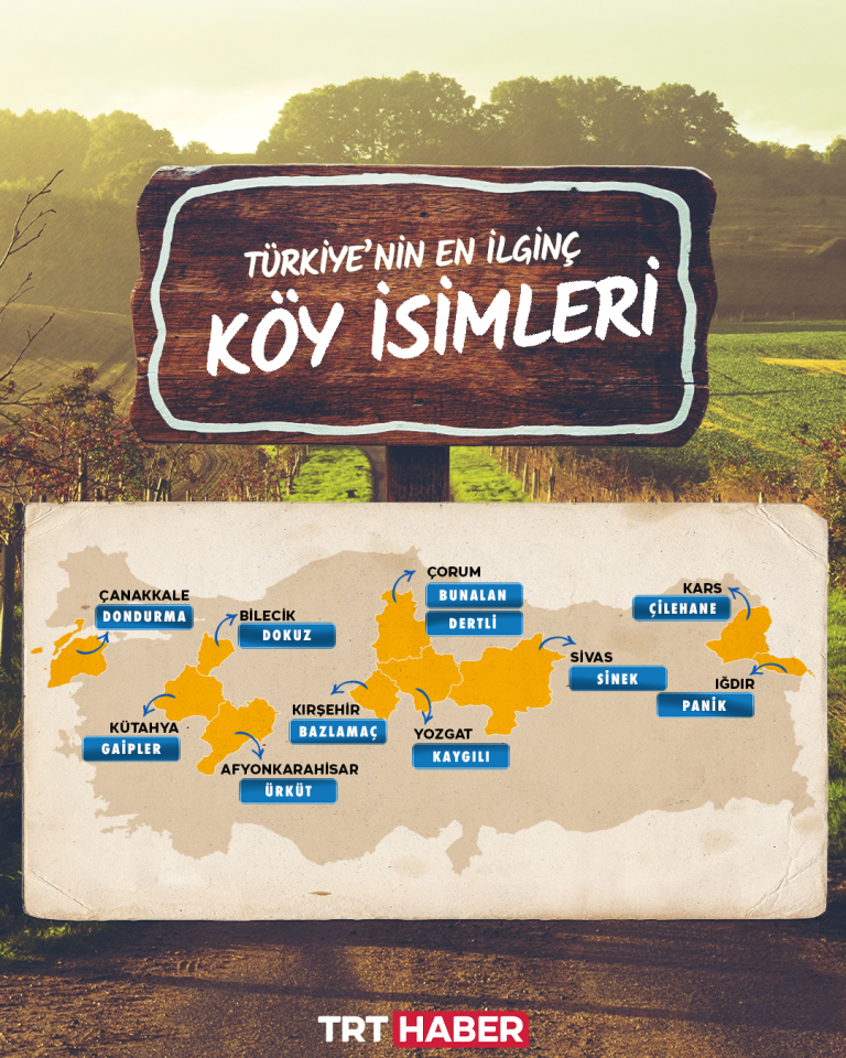 Türkiye'nin en ilginç köy isimleri: Panik, Dertli, Sinek