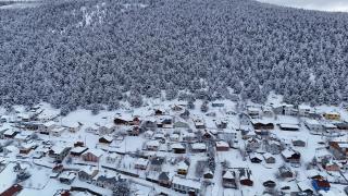 Keyfalan Yaylası karla kaplandı