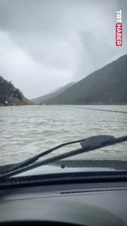 Konya-Antalya karayolu suyla doldu